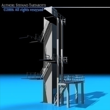 diving tower 3d model 3ds dxf c4d obj 82582