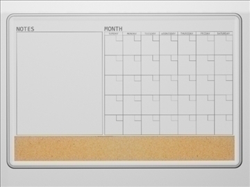 dry erase board 2 3d model 3ds max wrl wrz obj 109087