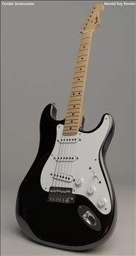 fender stratocaster eric clapton edition 3d model 3ds max dxf dwg texture obj 112151