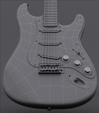 fender stratocaster eric clapton edition 3d model 3ds max dxf dwg texture obj 112157