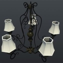five light df traditional chandelier 3d model 3ds max ma mb 102143