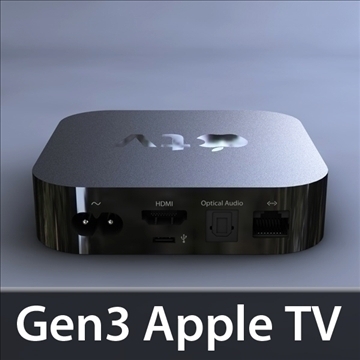 gen3 apple tv 3d model 3ds dxf fbx c4d x  obj 107120
