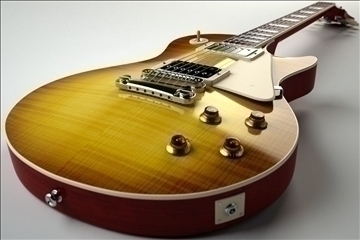 gibson les paul electric guitar 3d model max 107271