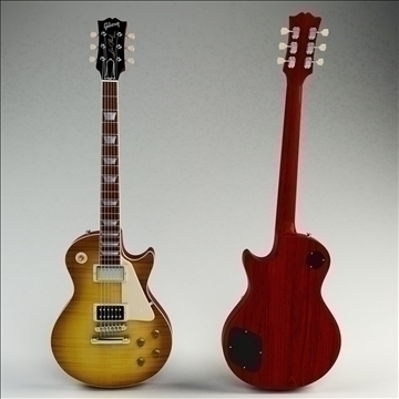 gibson les paul electric guitar 3d model max 107272