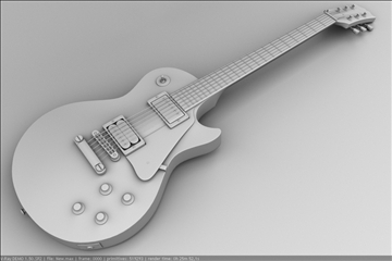 gibson les paul electric guitar 3d model max 107275