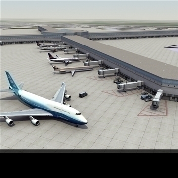 international airport set 1 3d model 3ds max lwo ma mb hrc xsi texture obj 107781
