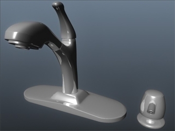 kitchen sink faucet 001 3d model 3ds max ma mb 102173