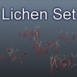 lichen set 001 3d model 3ds max obj 103115
