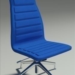 lotus medium simple blu fabric armchair 3d model max dxf fbx obj 92362