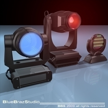 moving heads collection 3d model 3ds dxf c4d obj 96541