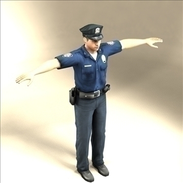 police officer 3d model 3ds max fbx lwo ma mb hrc xsi texture obj 106182