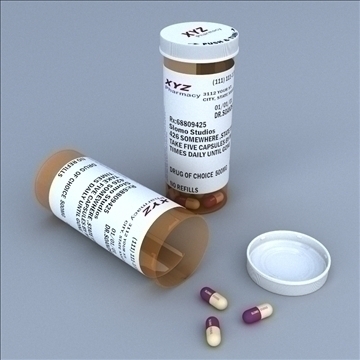 prescription bottle and pill 3d model 3ds max lwo hrc xsi obj 99801