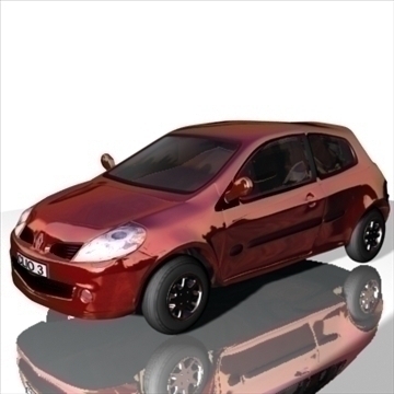 renault clio 3d model 3ds max obj 111512