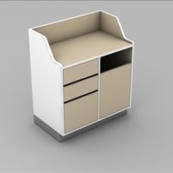 retail checkout register cabinet subassembly 3d model 3ds max 101278