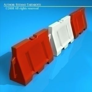 Road Barrier Plastic 3d Model Flatpyramid