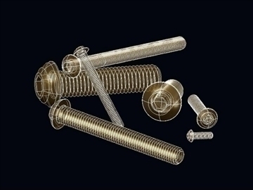 screws bolts din 7380 iso 7380 v1 3d model dwg 108290