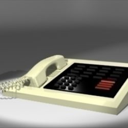 secretary phone 3d model 3ds dxf lwo 81133