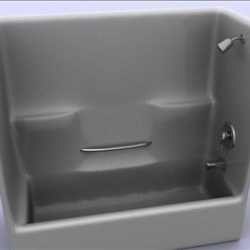 shower stall and bathtub 3d model 3ds max lwo hrc xsi obj 103361