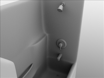 shower stall and bathtub 3d model 3ds max lwo hrc xsi obj 103365