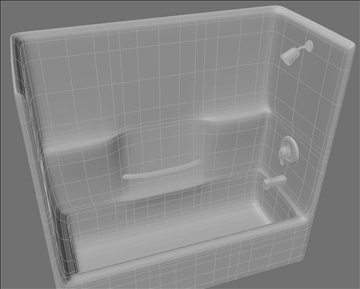 shower stall and bathtub 3d model 3ds max lwo hrc xsi obj 103369