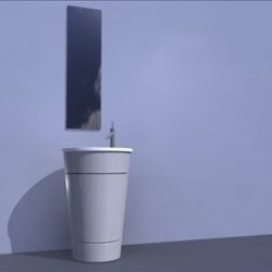 sink and mirror 3d model ma mb obj 82827