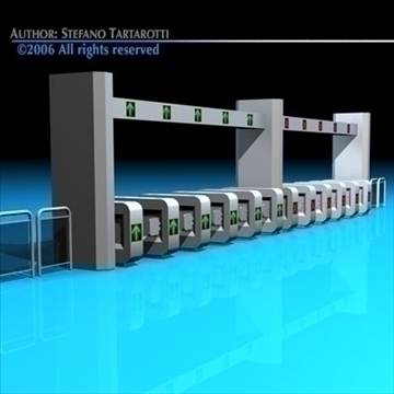 subway gates 3d model 3ds dxf c4d obj 84634
