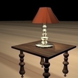 table and lamp 3d model 3dm 101908