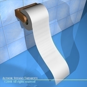 toilet paper 3d model 3ds dxf c4d obj 89679