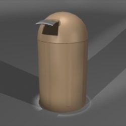 trash can 3d model 3ds dxf lwo 81140