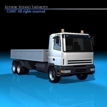 truck low boards deck 3d model 3ds dxf c4d obj 85132