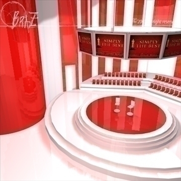 tv set three 3d model 3ds dxf c4d obj 109239