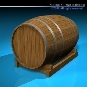 wine barrel 3d model 3ds dxf c4d obj 89170