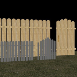 wooden fencing 3d model dxf 94342