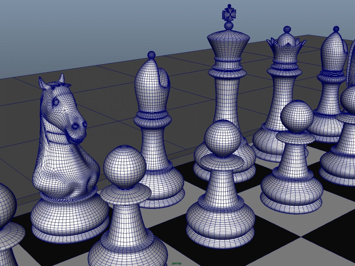 chess 3 3d model fbx ma mb obj 153542