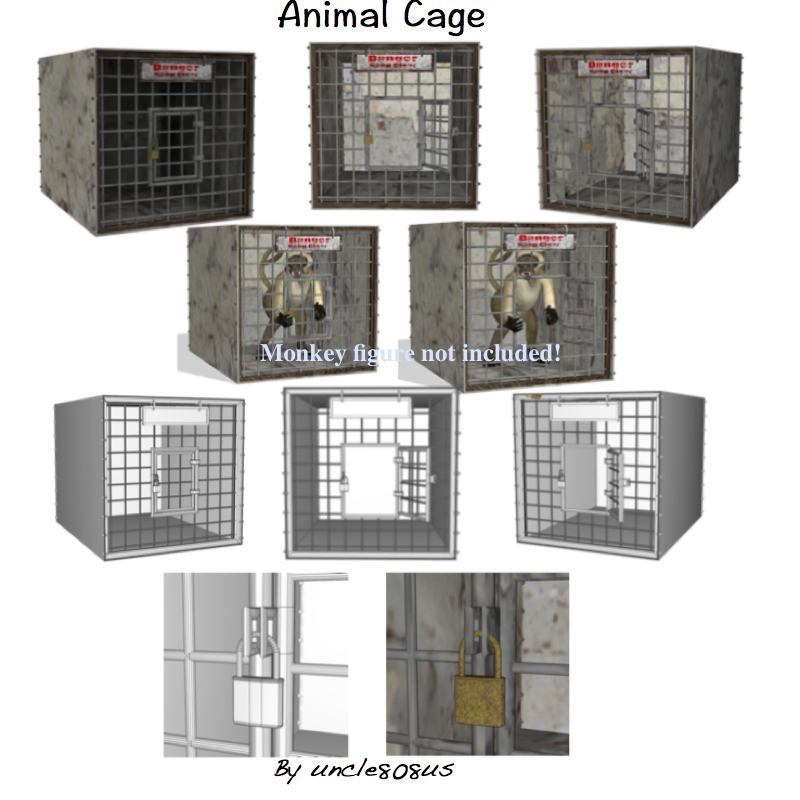 animal cage 3d model obj 158959