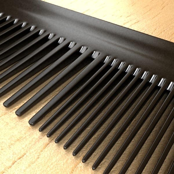 black comb high detail realistic 3d model 3ds max fbx 129719