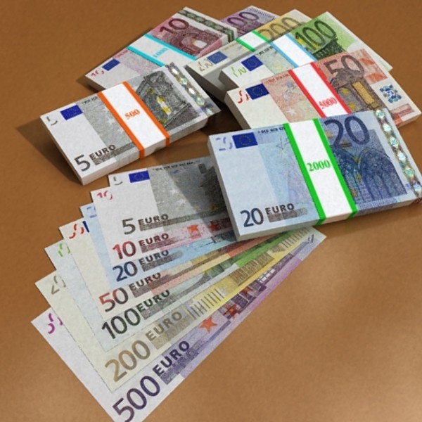 european paper money collection 3d model 3ds max obj 129495