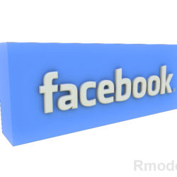 facebook 3d logo 3d model fbx dae ma mb obj 118765