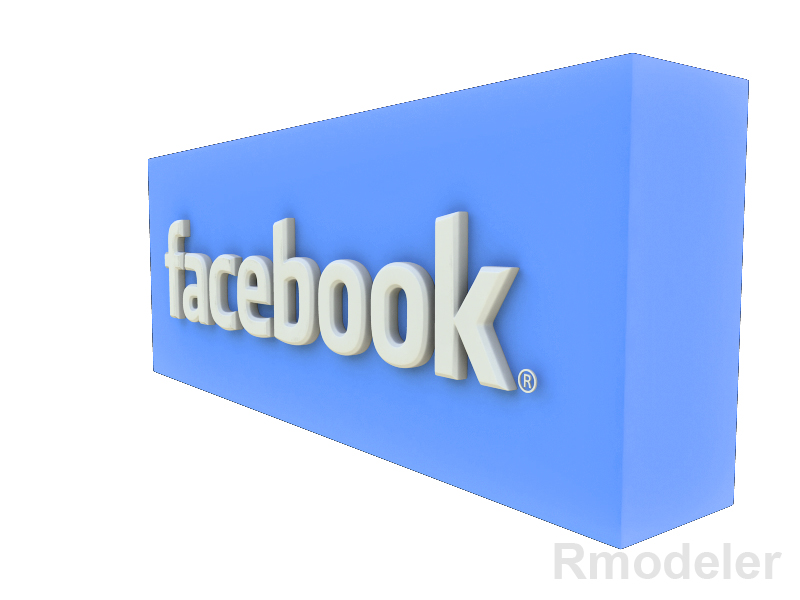 facebook 3d logo 3d model fbx dae ma mb obj 118766