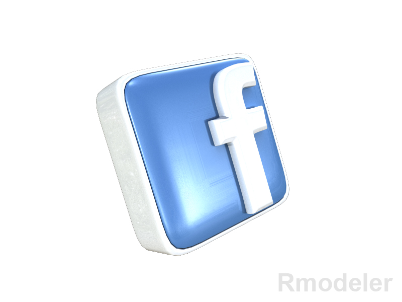 facebook letter 3d logo 3d model dae ma mb obj 118769