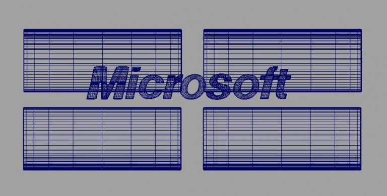 Microsoft 3d Logo 3D Model - FlatPyramid
