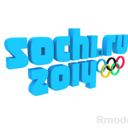 olympic games sochi 2014 3d logo 3d model dae ma mb obj 118829