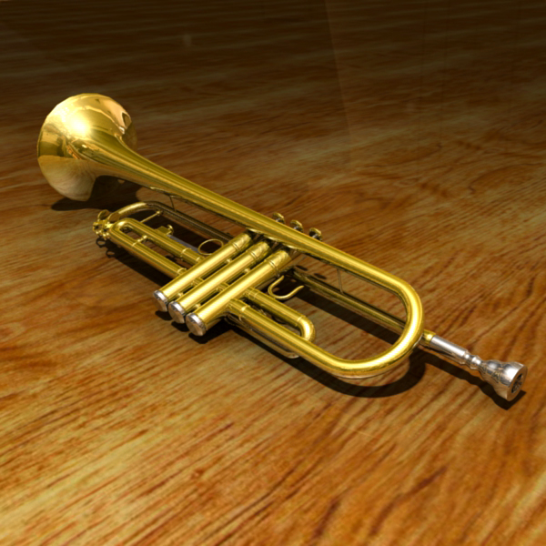 trumpet 3d model 3ds max fbx blend obj 119333