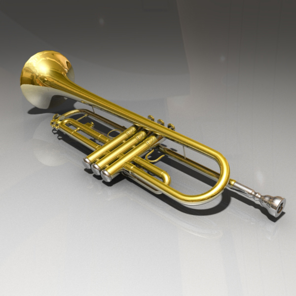 trumpet 3d model 3ds max fbx blend obj 119334