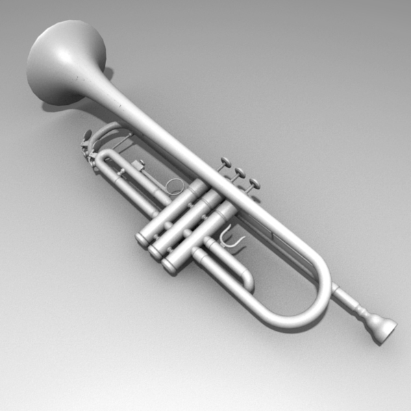 trumpet 3d model 3ds max fbx blend obj 119335