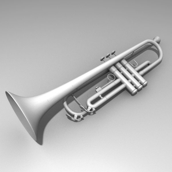 trumpet 3d model 3ds max fbx blend obj 119336