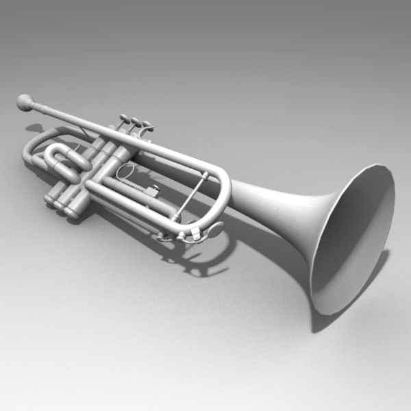 trumpet 3d model 3ds max fbx blend obj 119337