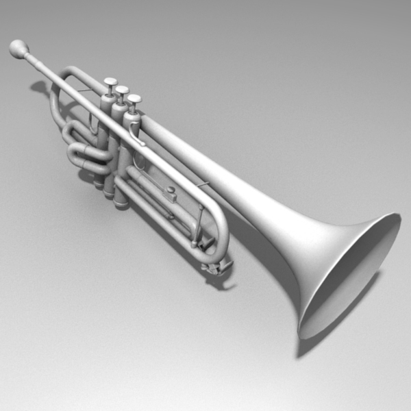 trumpet 3d model 3ds max fbx blend obj 119338