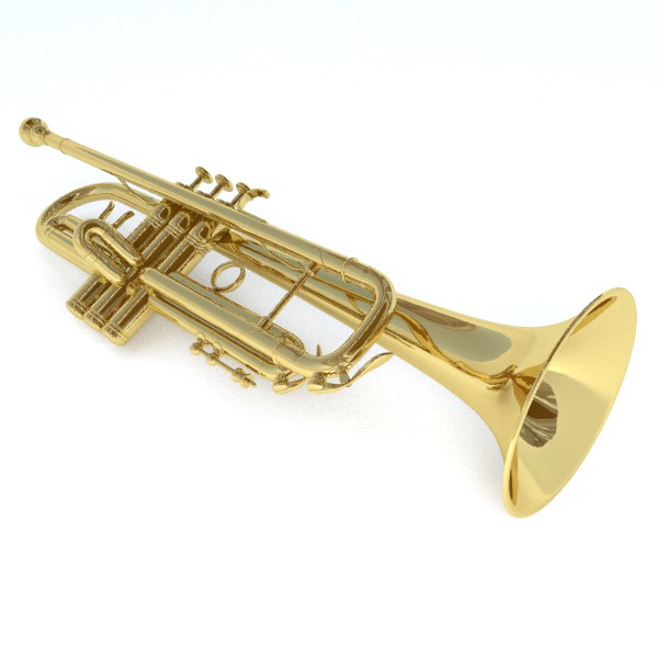 trumpet v2 3d model fbx blend obj 149389