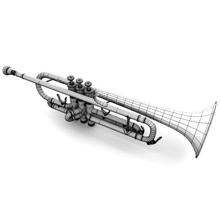 trumpet v2 3d model fbx blend obj 149392
